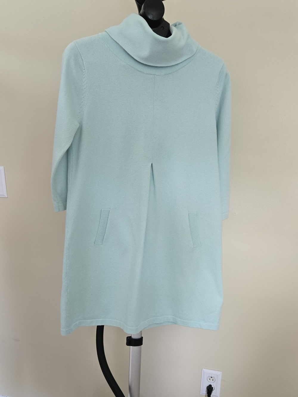 Tyler Boe Light Mint Green Long Sleeve Cowl Neck Dress